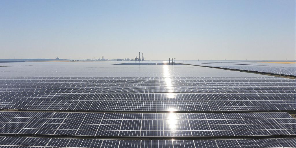 Panneaux solaires sous un soleil éclatant