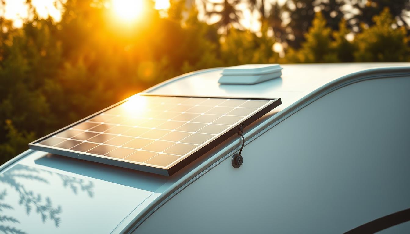 installation panneau solaire caravane
